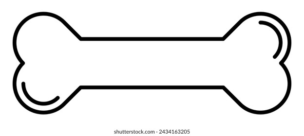 Bone line icon. Vector illustration isolated on white background
