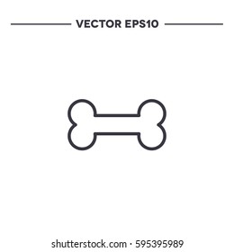 bone. line icon. vector illustration