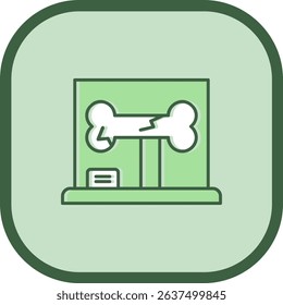 Bone Line vector Icon Design