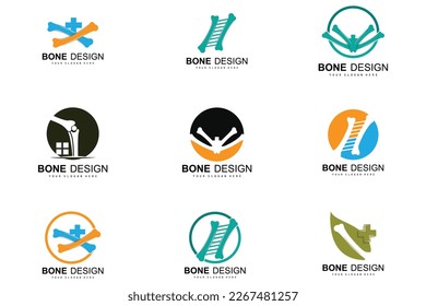 Logotipo Óseo, Vector De Atención Ósea Y Medicina Ósea, Hospital, Salud