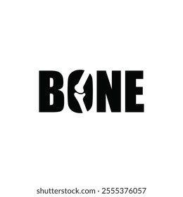 bone logo design, typography text font graphic vector template, word mark bone concept