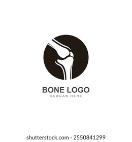 Diseño de Vector de icono de logotipo de hueso