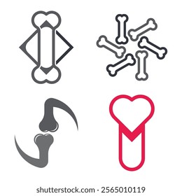 Bone Logo Vector Icon Template Illustration 