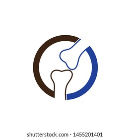 Bone logo vector template - Vector
