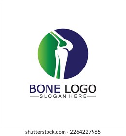 Bone logo vector template symbol. illustration of joint, knee. chiropractic logo