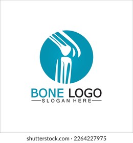 Bone logo vector template symbol. illustration of joint, knee. chiropractic logo