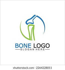 Bone logo vector template symbol. illustration of joint, knee. chiropractic logo