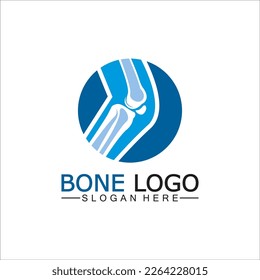 Bone logo vector template symbol. illustration of joint, knee. chiropractic logo