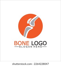 Bone logo vector template symbol. illustration of joint, knee. chiropractic logo