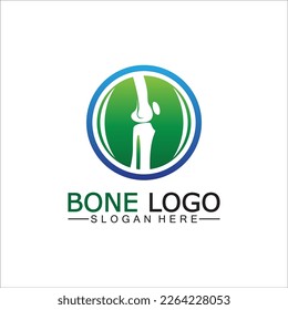 Bone logo vector template symbol. illustration of joint, knee. chiropractic logo
