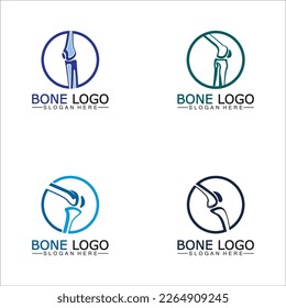 Bone logo vector template symbol.illustration of joint, knee. chiropractic logo