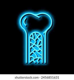 bone marrow neon light sign vector. bone marrow illustration
