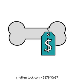 bone mascot toy isolated icon vector illustration design