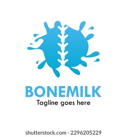 Bone milk design logo template illustration