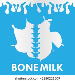 Bone milk logo template illustration