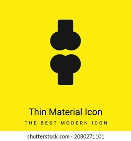 Bone minimal bright yellow material icon
