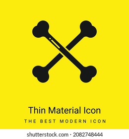 Bone minimal bright yellow material icon