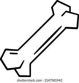 bone minimalistic vector one line illustration.