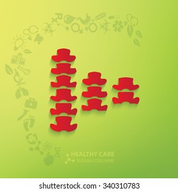 Bone on clean background,clean vector