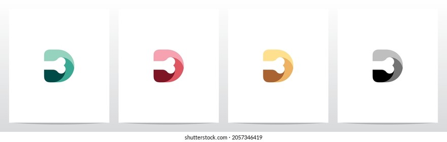 Bone On Letter Logo Design D
