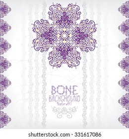 Bone ornaments. Vector background for design.