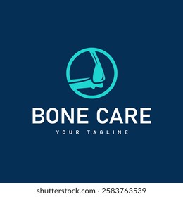 Bone or Orthopedics for Bone Care and Bone Health Logo Design Template Illustration