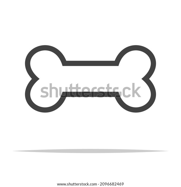 Bone Outline Icon Transparent Vector Isolated Stock Vector (Royalty ...