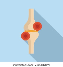 Knochenschmerzen Symbol flache Vektorgrafik. Medizinischer Körper. Skelettkost