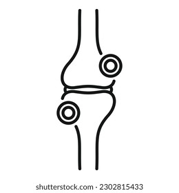 Bone pain icon outline vector. Medical body. Skeleton food