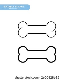 Bone for pet dog Icon Design Symbol Vector Editable Stroke