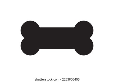 Bone for pet dog. Bone silhouette icon. Canine food symbol. Vector illustration