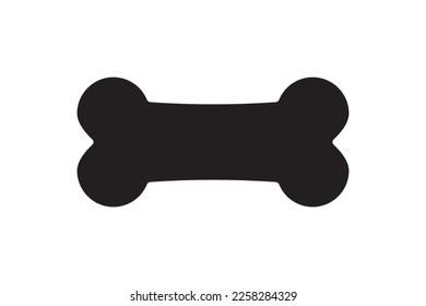 Bone for pet dog. Bone silhouette icon. Canine food symbol. Vector illustration