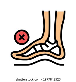 bone postural deformity feet color icon vector. bone postural deformity feet sign. isolated symbol illustration