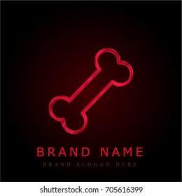 Bone red chromium metallic logo