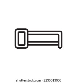 Bone Saw Outline Icon Vector Illustration