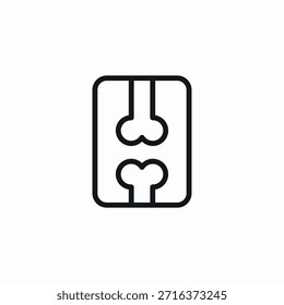 Knochen-Screening-Symbol, Vektor