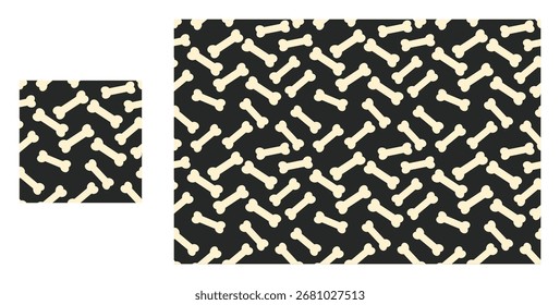 Bone seamless pattern, bone seamless background. Cute Halloween seamless pattern with bone. Flat vector illustration. Vector illustration of Halloween party.