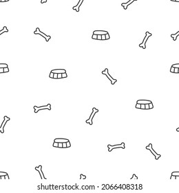Bone seamless pattern cartoon style background Used for print, wallpaper, decoration, textile vector illustration.