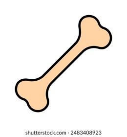 Bone set icon. Fractured bone, broken, joint, anatomy, skeletal system, injury, medical illustration, healthcare, human body, internal structure.
