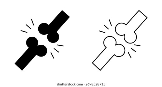 Bone set icon on white background