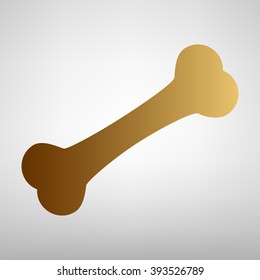 Bone sign. Flat style icon