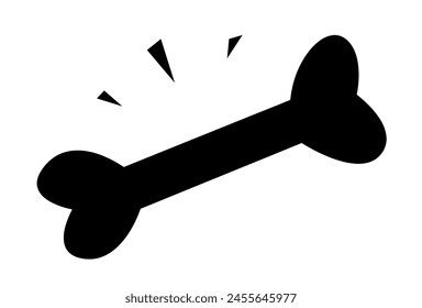 Bone Silhouette Artwork. Editale Clip Art.