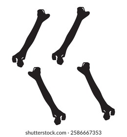 Bone Silhouette, Bottle Opener illustration, Bone icon Silhouette, Bottle Opener Silhouette illustration