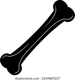 Bone silhouette isolated on white background. Bone sign vector illustration design