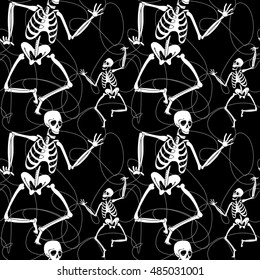 bone silhouettes on the white background