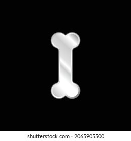 Bone silver plated metallic icon