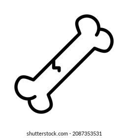 bone, simple icon design, best used for banner, flayer, or web application. Editable stroke with EPS 10 file format