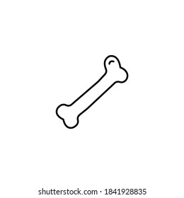 Bone simple thin line icon vector illustration