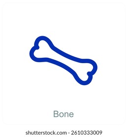 Bone and skeleton icon concept