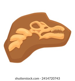 Bone soil mud layer icon cartoon vector. Clay land evolution. Learning ground